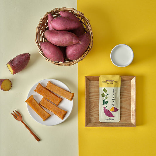 Hanwool Soft-Dried Korean Sweet Potato & Kabocha Sticks — Individually Wrapped, No Added Sugar, 20g (Wholesale / B2B)