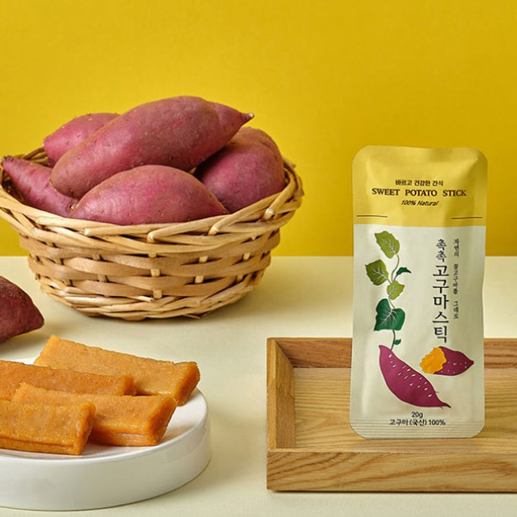 Hanwool Soft-Dried Korean Sweet Potato & Kabocha Sticks — Individually Wrapped, No Added Sugar, 20g (Wholesale / B2B)