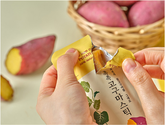 Hanwool Soft-Dried Korean Sweet Potato & Kabocha Sticks — Individually Wrapped, No Added Sugar, 20g (Wholesale / B2B)